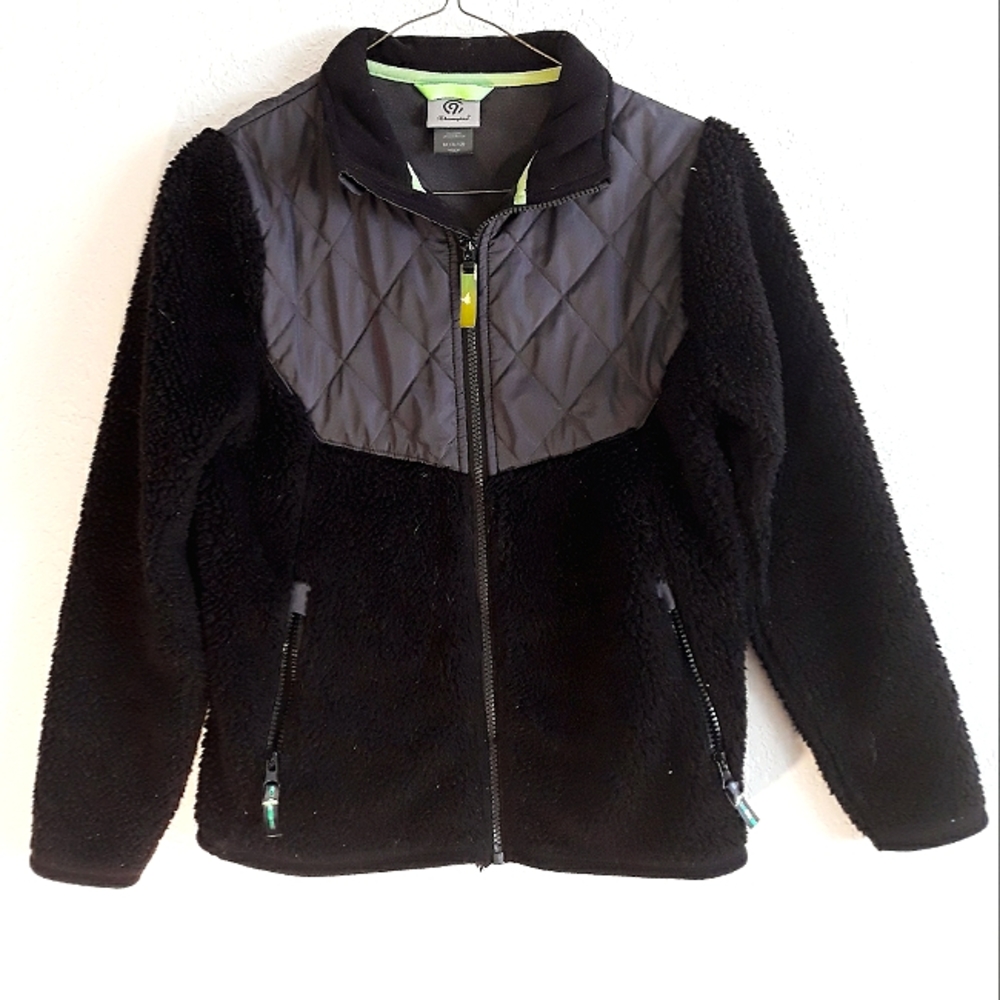 Champion C9 Black Gray Zip Up Fleece Jacket (8-10)